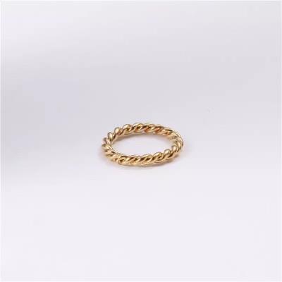 Gold twist ring