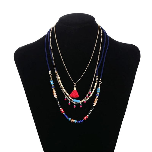 Colorful tassel necklace - FEWL