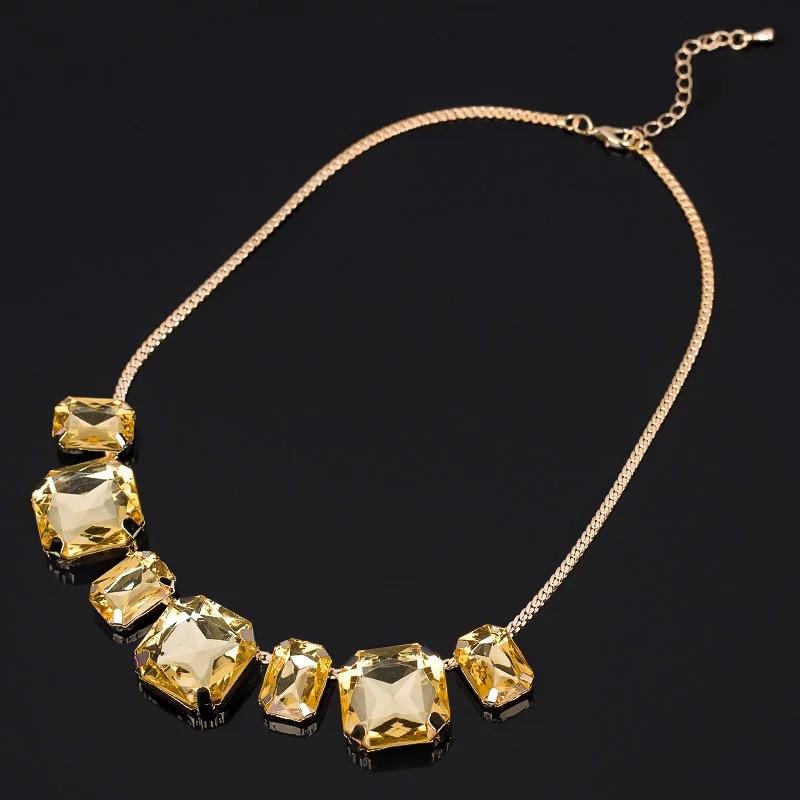 Stone bib necklace